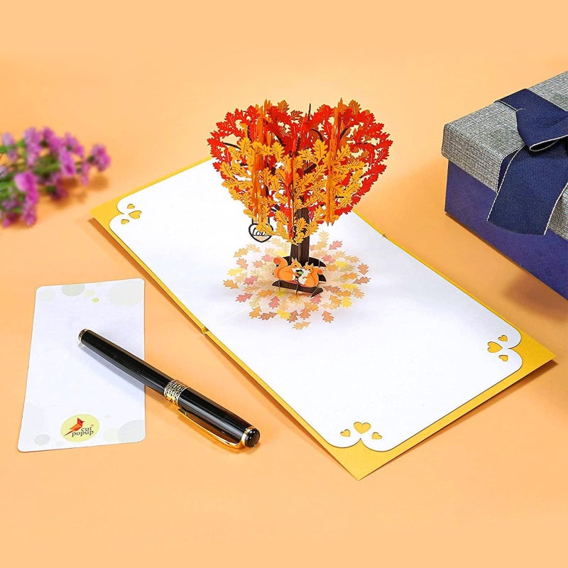 Custom Valentine'S Day Greeting Card 3D Pop-Up Stereo Greeting Card Squirrel Couple Gift Wedding Anniversary Card - Image 4